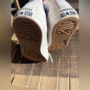 Converse shoes.  Worn Once Men’s 8.5 Womens 10.5. White classics